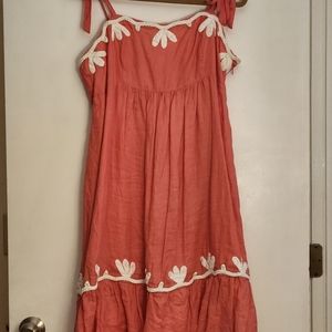 Lilly Pulitzer Cormick Embroidered Pink Sundress  Size 14